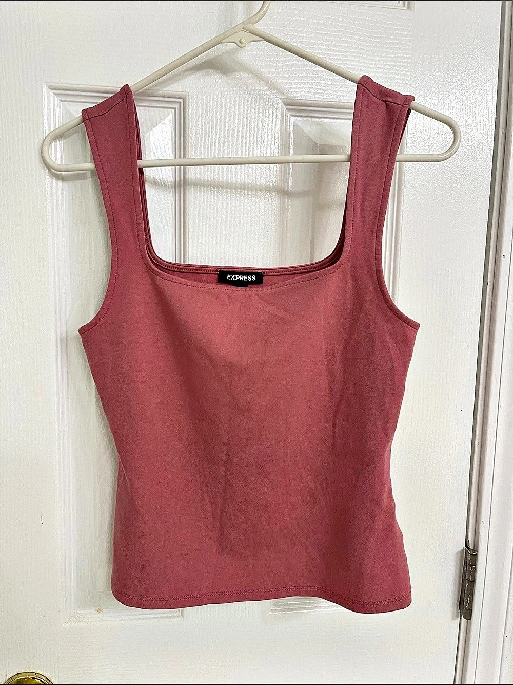 Express Square Neck Tank Top in Pink Size Small Like New